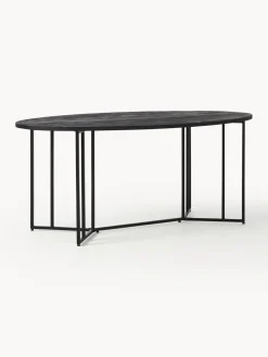 Mesa de comedor ovalada de madera de mango Luca, tamaños diferentes