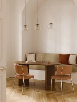 Mesa de comedor ovalada de madera Toni, tamaños diferentes