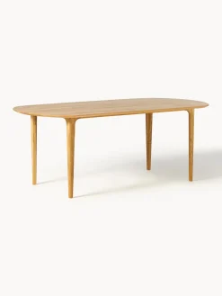 Mesa de comedor ovalada de madera de roble maciza Archie, 200 x 100 cm