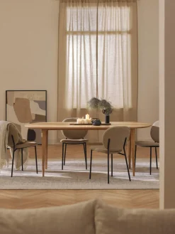 Mesa de comedor ovalada de madera de roble maciza Archie, 200 x 100 cm