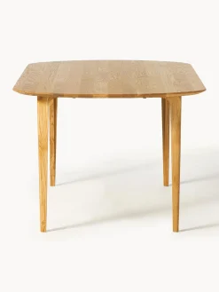 Mesa de comedor ovalada de madera de roble maciza Archie, 200 x 100 cm