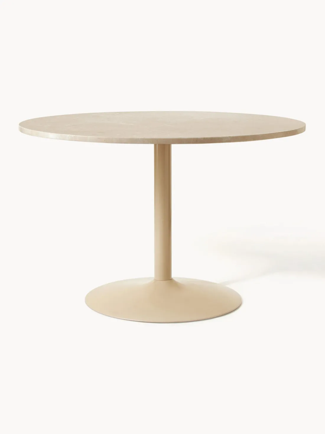 Mesa de comedor ovalada de mármol Miley, 120 x 90 cm