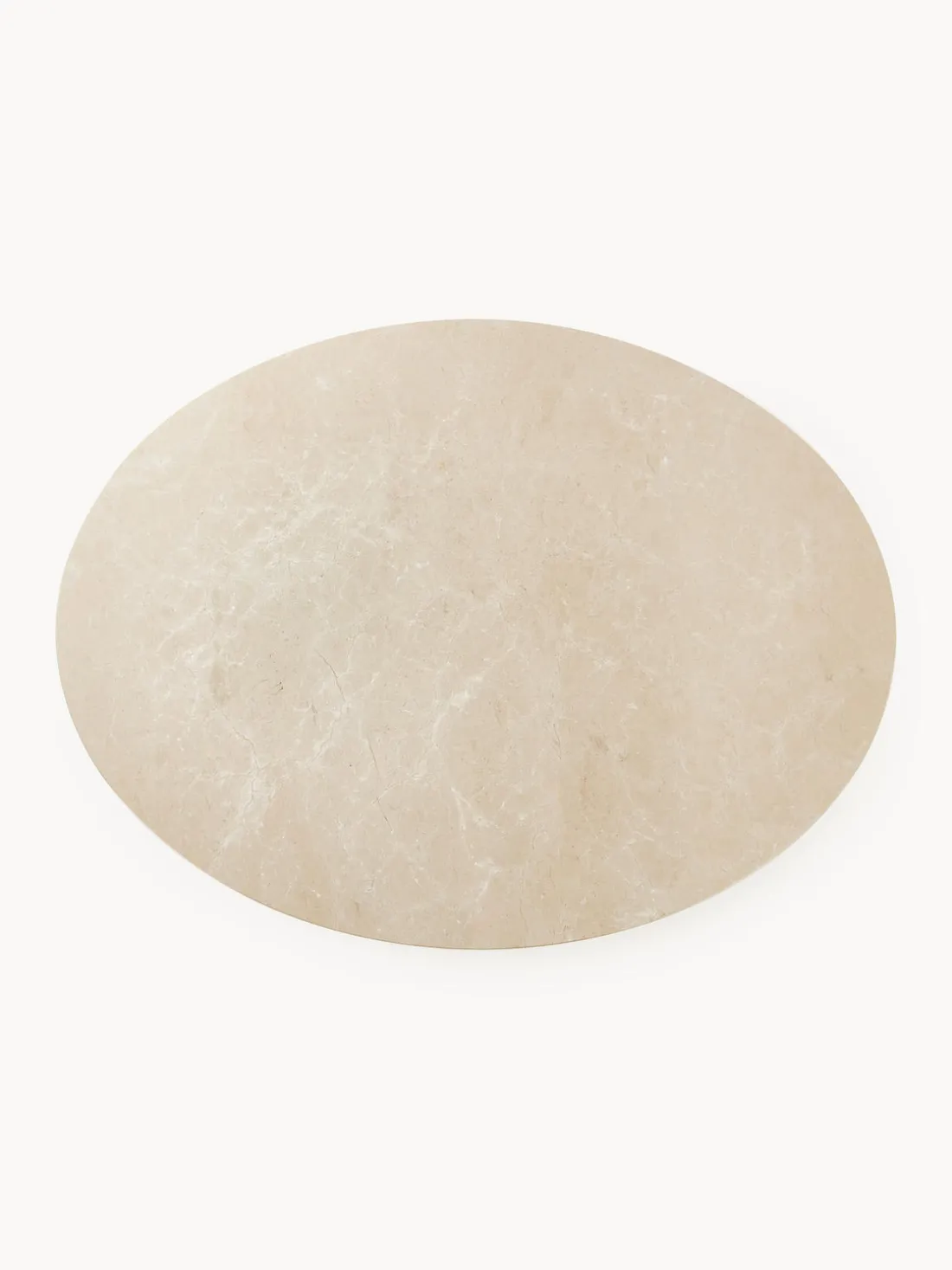 Mesa de comedor ovalada de mármol Miley, 120 x 90 cm