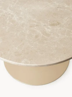 Mesa de comedor ovalada de mármol Miley, 120 x 90 cm