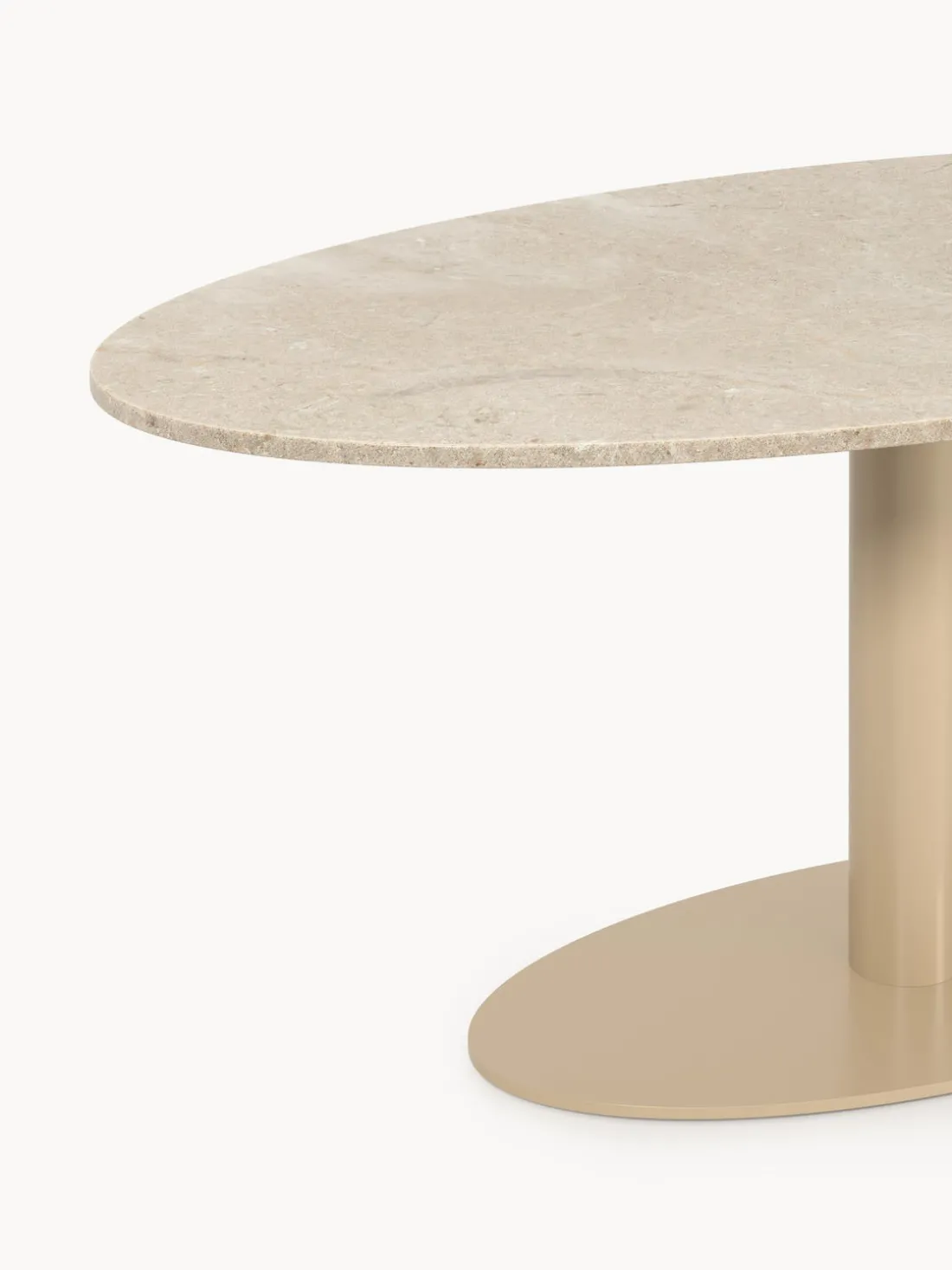 Mesa de comedor ovalada de mármol Miley, tamaños diferentes