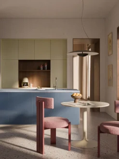 Mesa de comedor ovalada de mármol Miley, tamaños diferentes