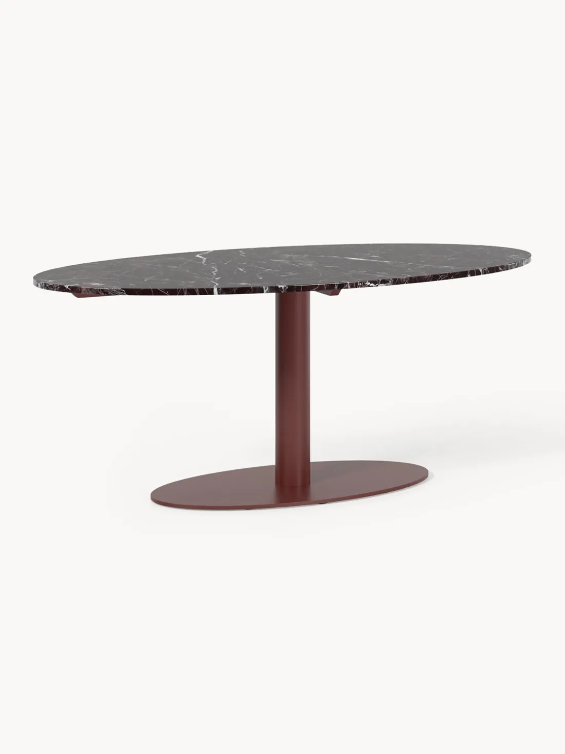 Mesa de comedor ovalada de mármol Miley, tamaños diferentes