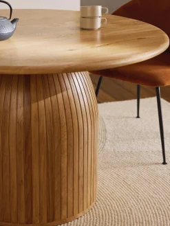 Mesa de comedor redonda con estructura estriada Nelly, tamaños diferentes