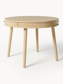 Mesa de comedor redonda con espacio de almacenamiento Calary, tamaños diferentes