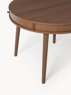 Mesa de comedor redonda con espacio de almacenamiento Calary, tamaños diferentes