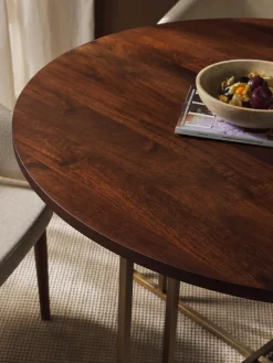 Mesa de comedor redonda de madera de mango Luca, tamaños diferentes