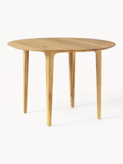 Mesa de comedor redonda de madera de roble maciza Archie, Ø 110 cm