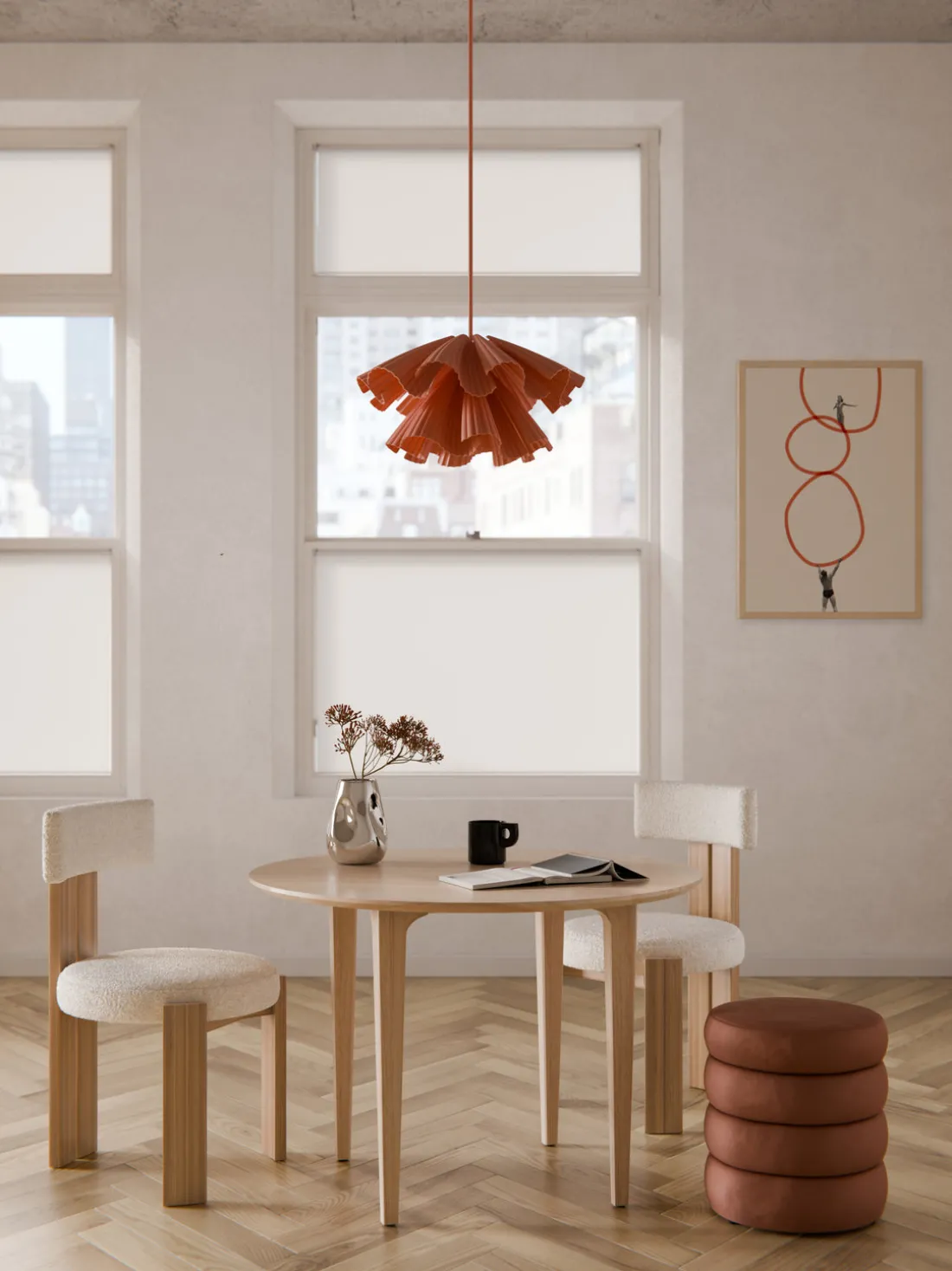 Mesa de comedor redonda de madera de roble maciza Archie, Ø 110 cm