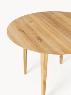 Mesa de comedor redonda de madera de roble maciza Archie, Ø 110 cm