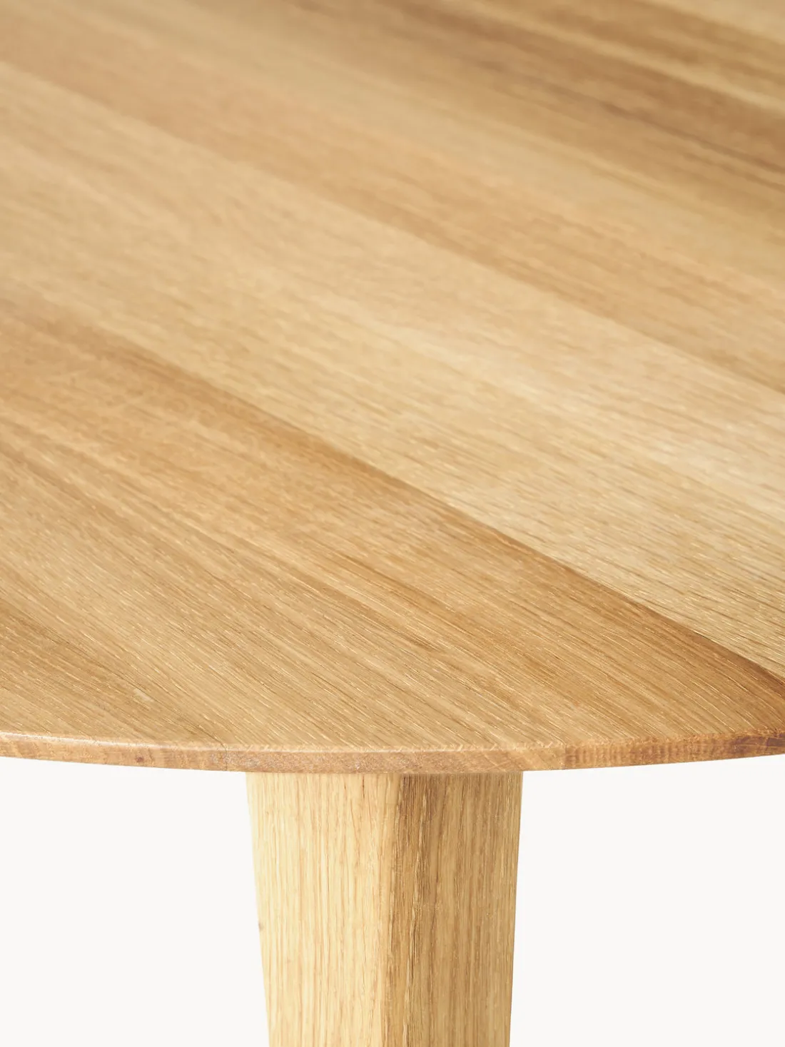 Mesa de comedor redonda de madera de roble maciza Archie, Ø 110 cm