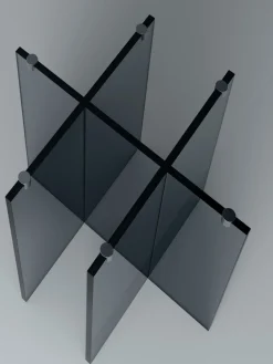 Mesa de comedor redonda de vidrio Anouk, tamaños diferentes