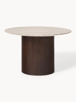 Mesa de comedor redonda de mármol, Abby, tamaños diferentes