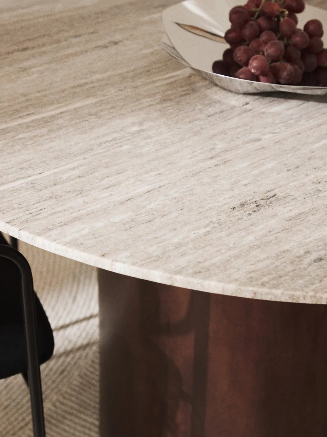 Mesa de comedor redonda de mármol, Abby, tamaños diferentes