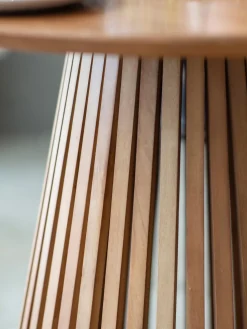 Mesa de comedor redonda de madera Brookland, Ø 90 cm