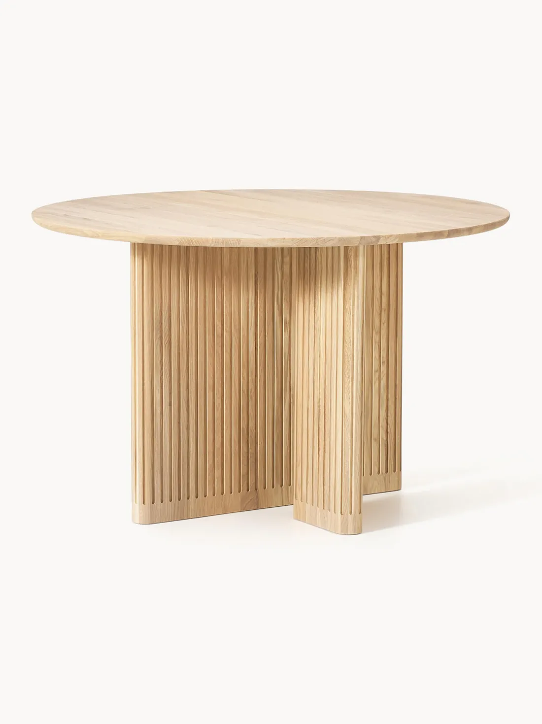 Mesa de comedor redonda de madera de roble Jolka, tamaños diferentes