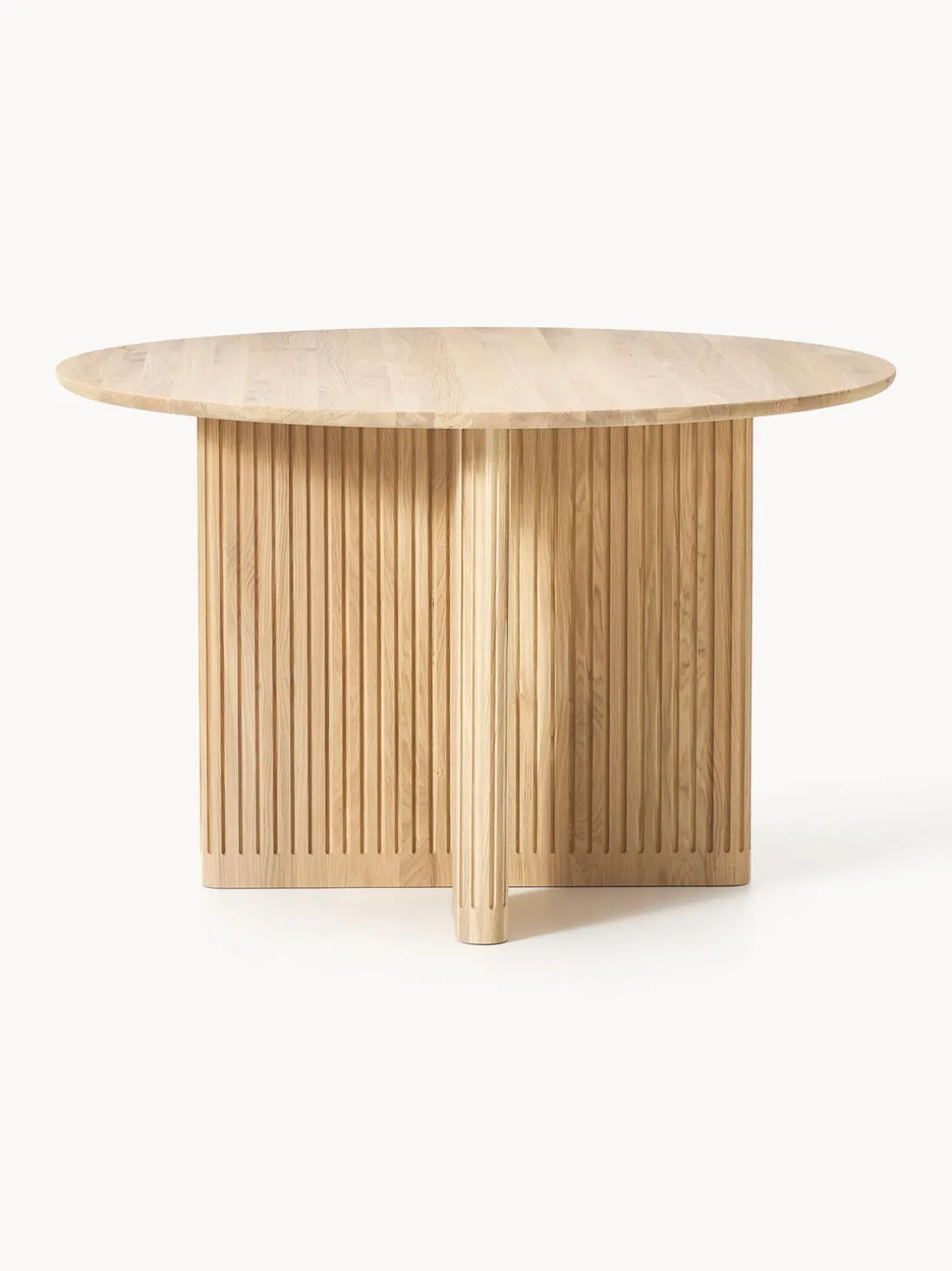 Mesa de comedor redonda de madera de roble Jolka, tamaños diferentes