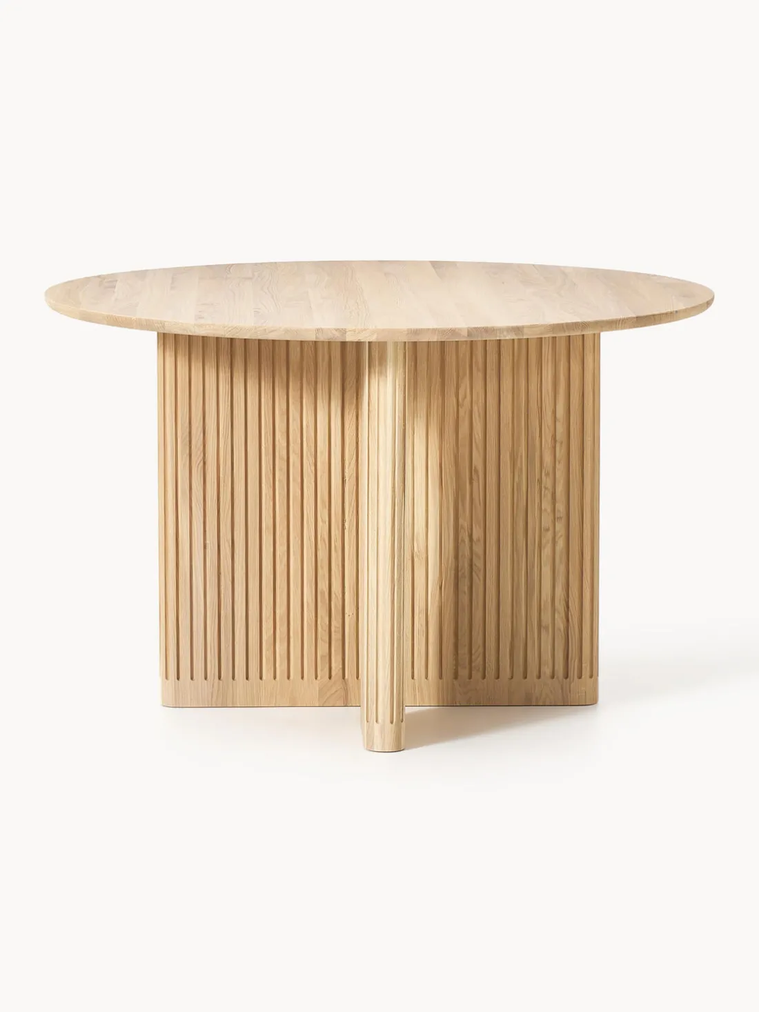 Mesa de comedor redonda de madera de roble Jolka, tamaños diferentes
