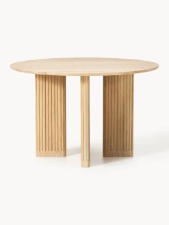 Mesa de comedor redonda de madera de roble Jolka, tamaños diferentes
