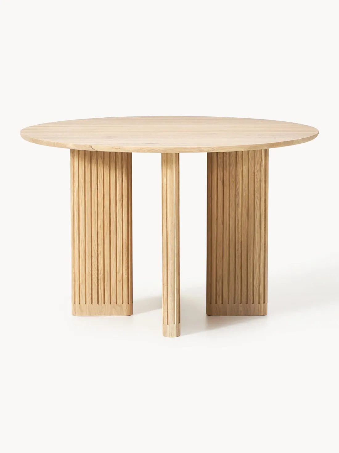Mesa de comedor redonda de madera de roble Jolka, tamaños diferentes