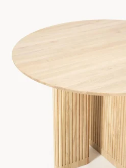 Mesa de comedor redonda de madera de roble Jolka, tamaños diferentes