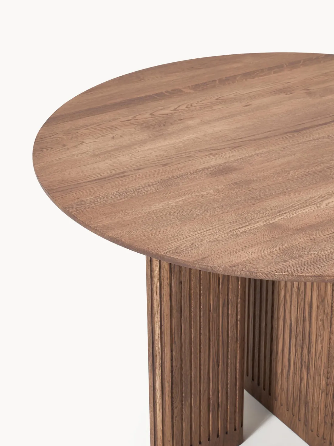 Mesa de comedor redonda de madera de roble Jolka, tamaños diferentes