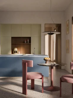 Mesa de comedor redonda de mármol Miley, tamaños diferentes