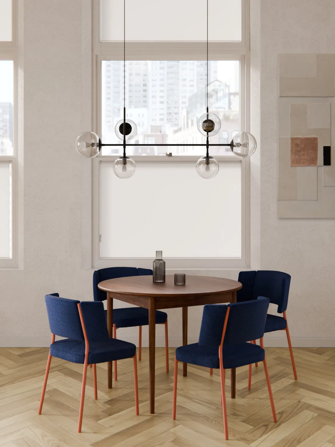 Mesa de comedor redonda extensible Paul, tamaños diferentes