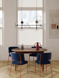 Mesa de comedor redonda extensible Paul, tamaños diferentes