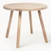 Mesa infantil redonda de madera de caucho Dilcia
