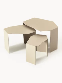 Mesas auxiliares de forma orgánica Shard, 3 uds.