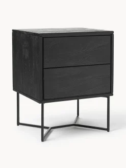 Mesita de noche de madera de mango Luca