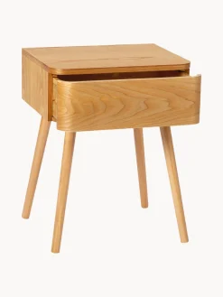 Mesita de noche de madera Gunydin