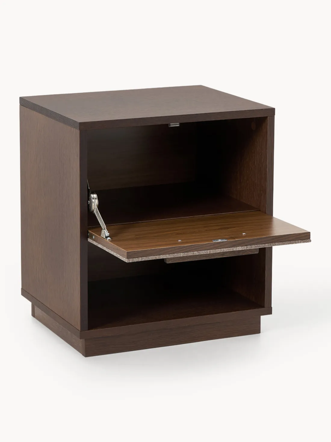 Mesita de noche de madera con frente tapizado Wisp