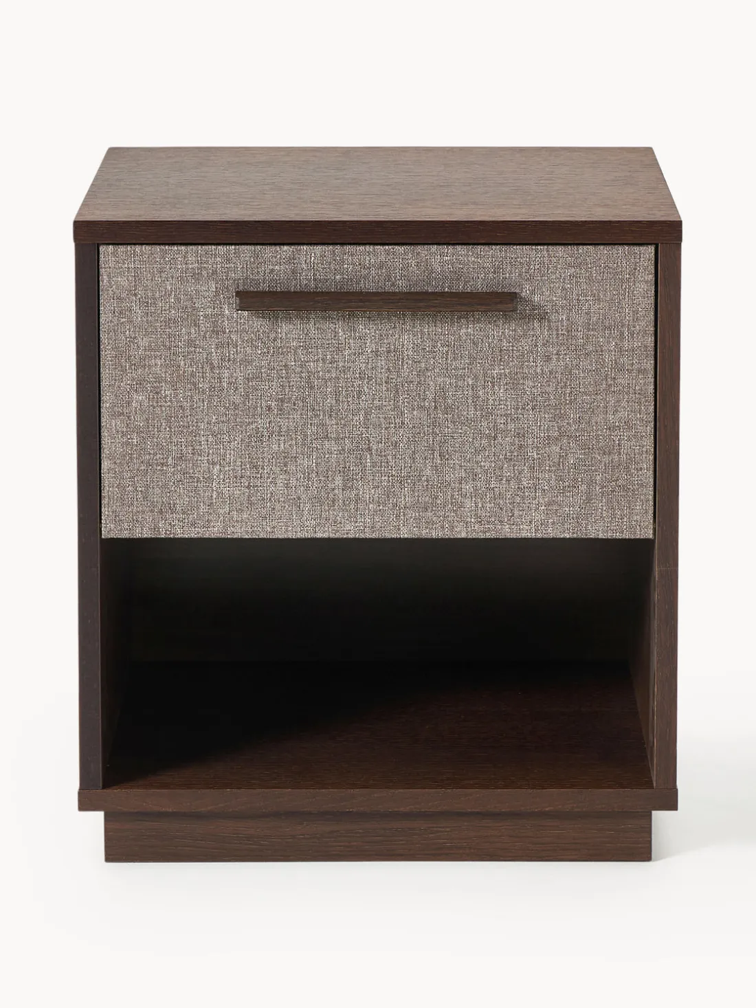 Mesita de noche de madera con frente tapizado Wisp