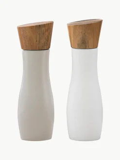 Molinillo de sal y pimienta con tapadera de madera de acacia Essentials, 2 uds.