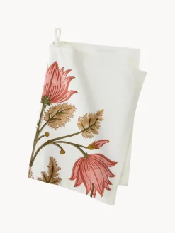 Paño de cocina artesanal con diseño floral Lulu