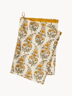 Paño de cocina artesanal con estampado floral Lulu