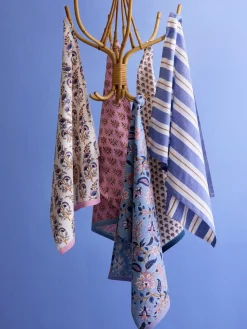 Paño de cocina artesanal con rayas Palermo