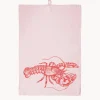 Paño de cocina de lino artesanal Lobster