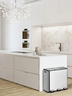 Papelera con pedal EcoCasa, 3x15 L