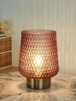 Pequeña lámpara de mesa LED Glamour, portátil, con función de temporizador