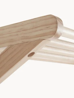 Perchero de pared con estante para sombreros de madera de pino Cole