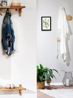 Perchero de pared en roble Milford