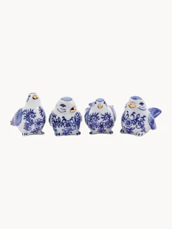 Piezas decorativas artesanales Blue Bird, 4 uds.