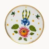 Plato artesanal de porcelana Floreal